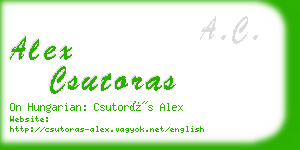 alex csutoras business card